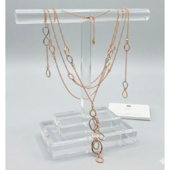 LOFT Jewelry - Ann Taylor LOFT Tri Color Station Lariat Necklace Set of 2 PC NWT 98